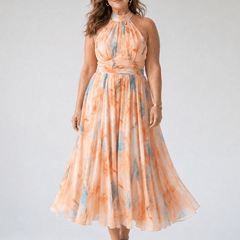 Elin™ | Soft Halter Midi Dress - Rosalie and Grace