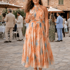 Elin™ | Soft Halter Midi Dress - Rosalie and Grace