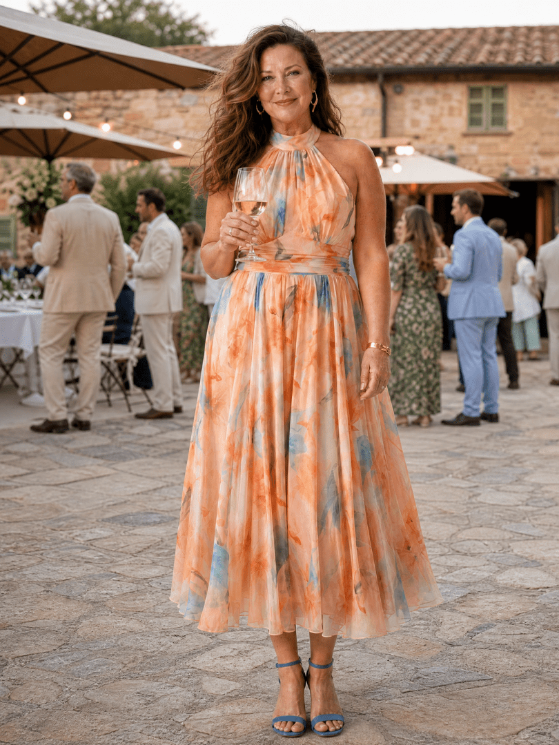 Elin™ | Soft Halter Midi Dress - Rosalie and Grace