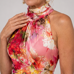 Elisabetta™ | Halter Neck Floral Print Maxi Dress - Rosalie and Grace