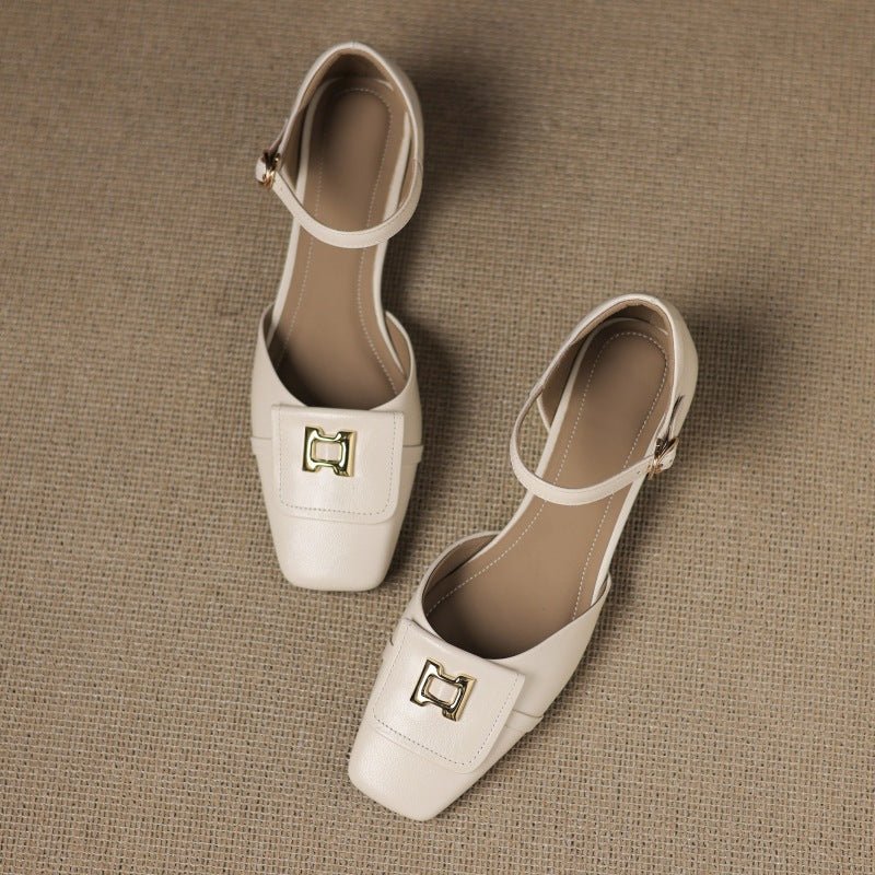 Elvane Buckle Leather Mary-Janes - Rosalie and Grace