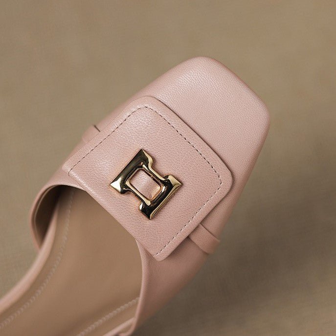 Elvane Buckle Leather Mary-Janes - Rosalie and Grace