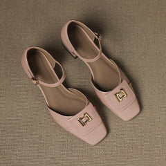 Elvane Buckle Leather Mary-Janes - Rosalie and Grace