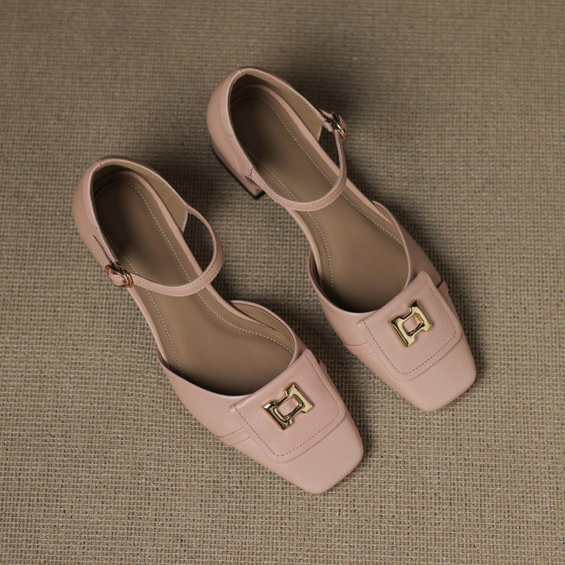 Elvane Buckle Leather Mary-Janes - Rosalie and Grace