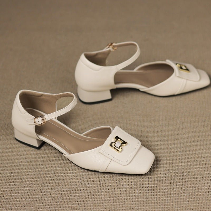 Elvane Buckle Leather Mary-Janes - Rosalie and Grace