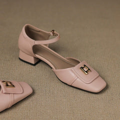 Elvane Buckle Leather Mary-Janes - Rosalie and Grace