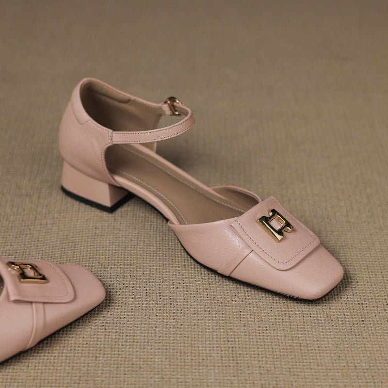 Elvane Buckle Leather Mary-Janes - Rosalie and Grace