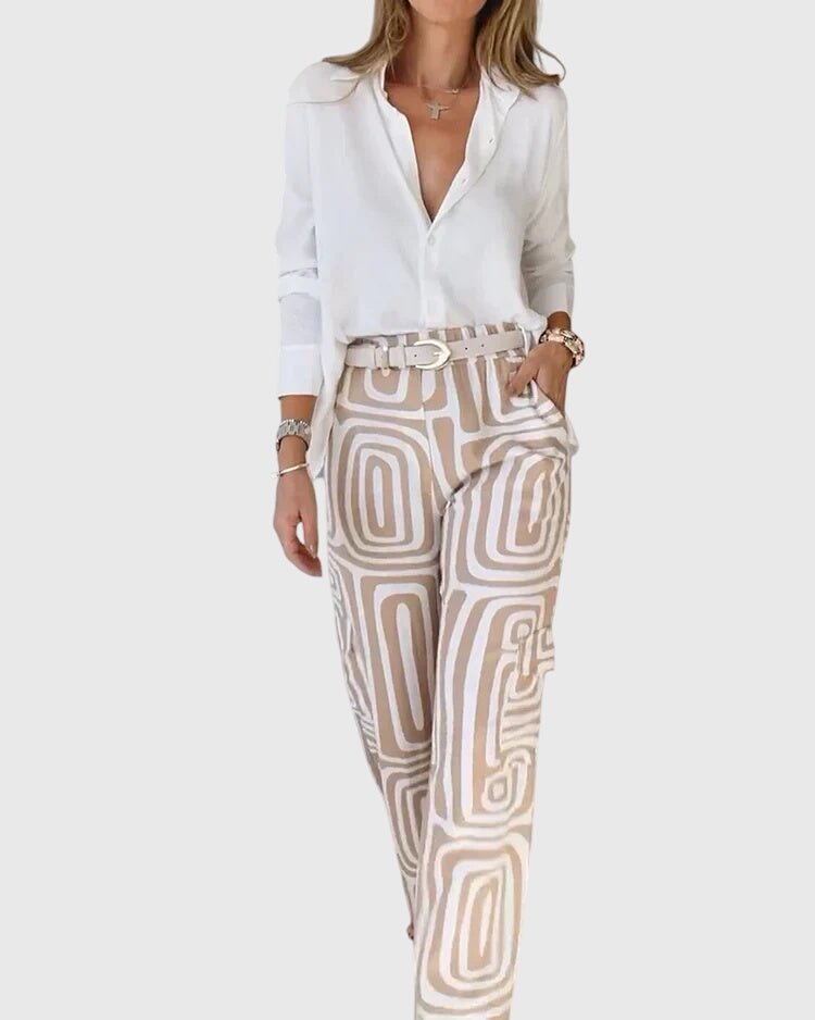Emilia™ | Stylish Pants + Free Blouse & Belt - Rosalie and Grace