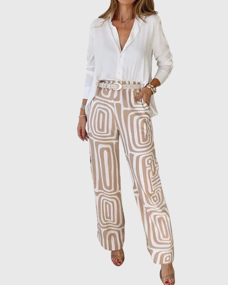 Emilia™ | Stylish Pants + Free Blouse & Belt - Rosalie and Grace