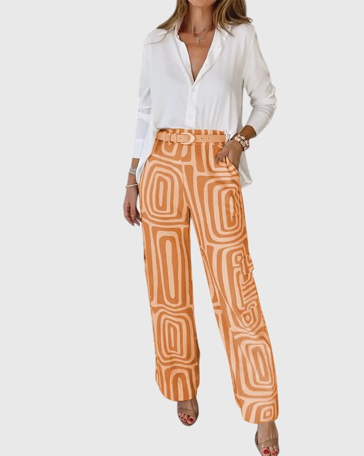 Emilia™ | Stylish Pants + Free Blouse & Belt - Rosalie and Grace