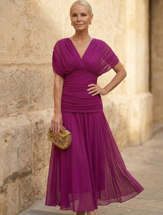 Fiona™ | Elegant Fuchsia Dress - Rosalie and Grace