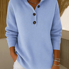 Florence™ | V-Neck Polo Sweater - Rosalie and Grace