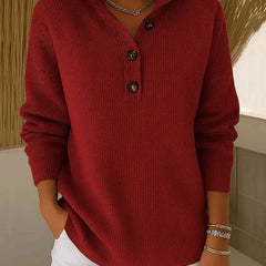 Florence™ | V-Neck Polo Sweater - Rosalie and Grace