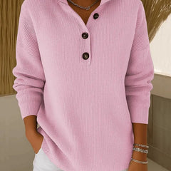 Florence™ | V-Neck Polo Sweater - Rosalie and Grace