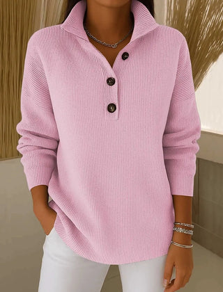 Florence™ | V-Neck Polo Sweater - Rosalie and Grace