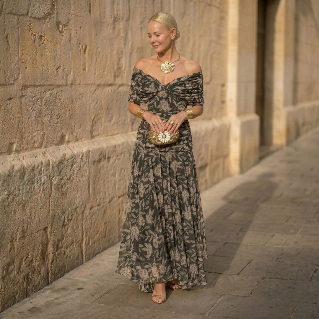 Geraldine™ | Elegant Botanical Dress - Rosalie and Grace