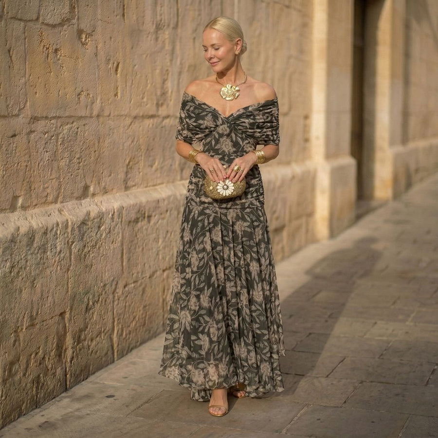 Geraldine™ | Elegant Botanical Dress - Rosalie and Grace