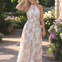 Guinevere™ | Floral Print Flowing Skirt Midi Dress - Rosalie and Grace