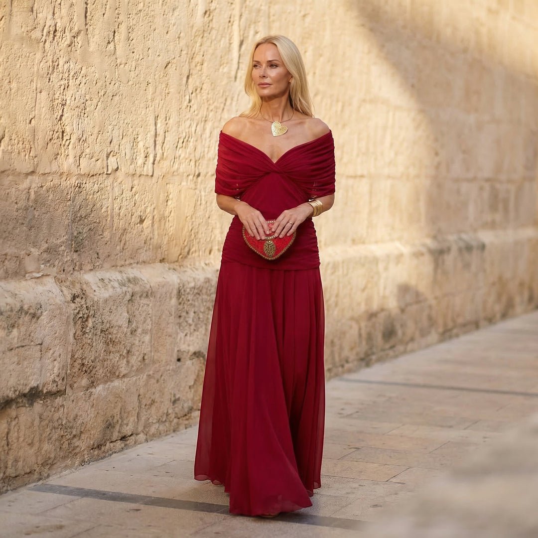 Harper™ | Elegant Red Dress - Rosalie and Grace