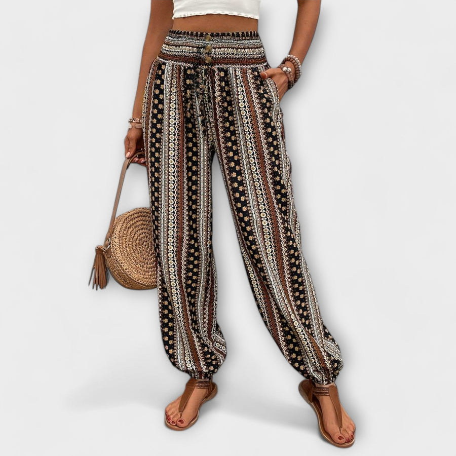Hester™ | Pants with Ethnic Graphic - Rosalie and Grace