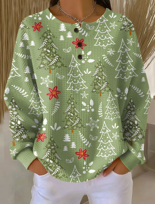 Ingrid | Sweater with Christmas Tree Motif - Rosalie and Grace