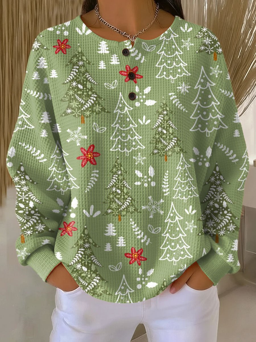 Ingrid | Sweater with Christmas Tree Motif - Rosalie and Grace
