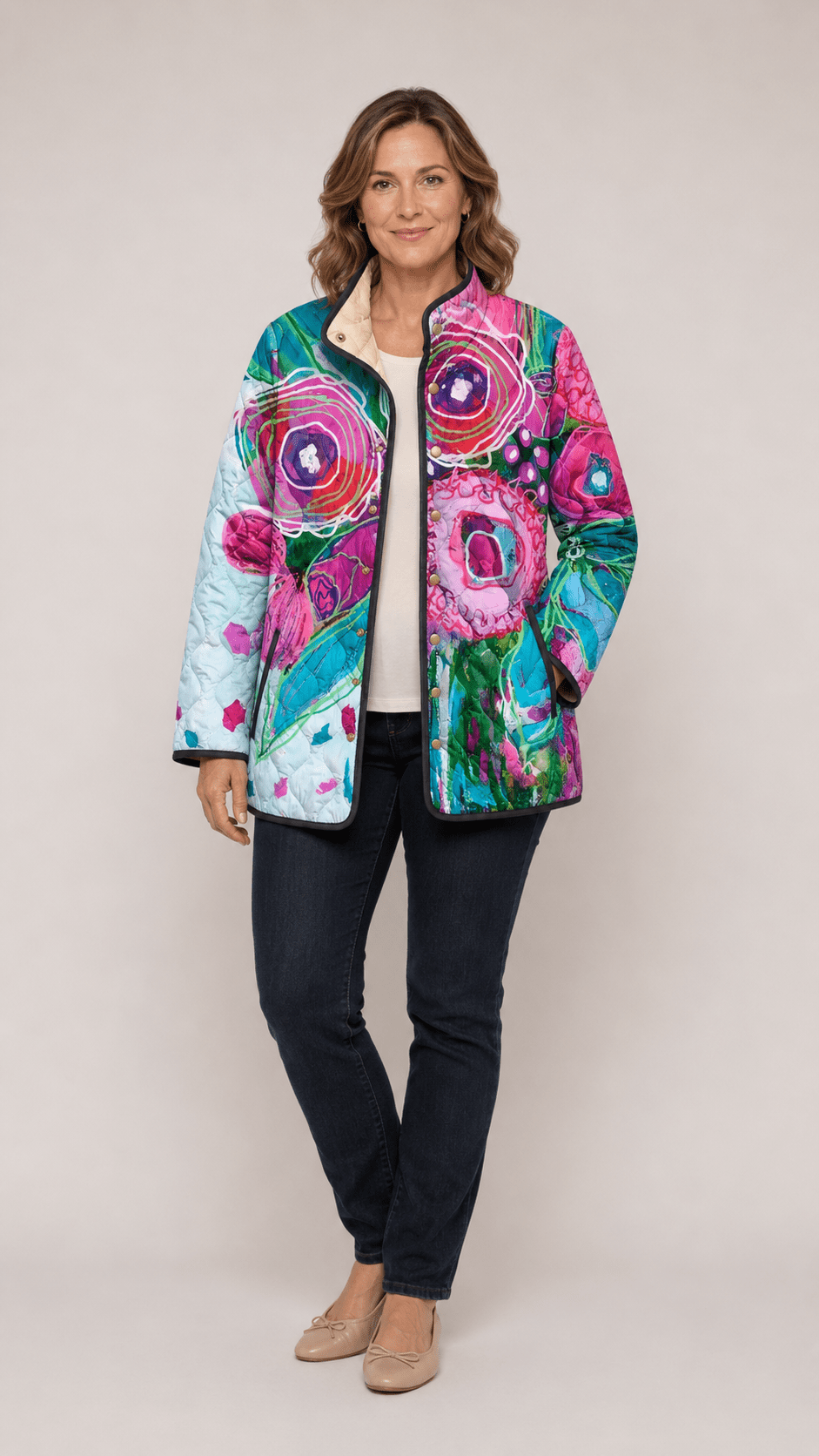 Isabella™ | Elegant Floral Pattern Jacket - Rosalie and Grace