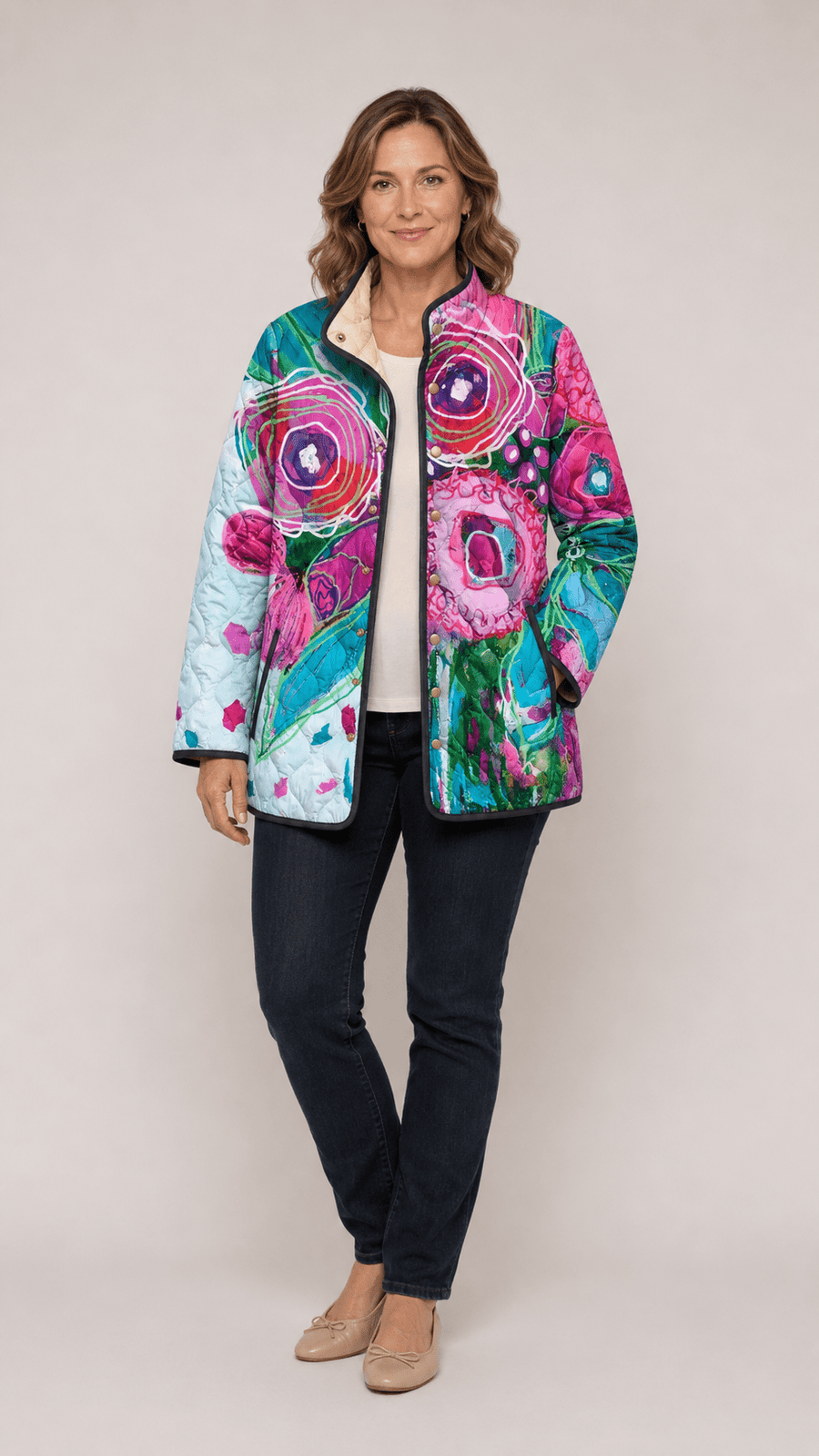 Isabella™ | Elegant Floral Pattern Jacket - Rosalie and Grace
