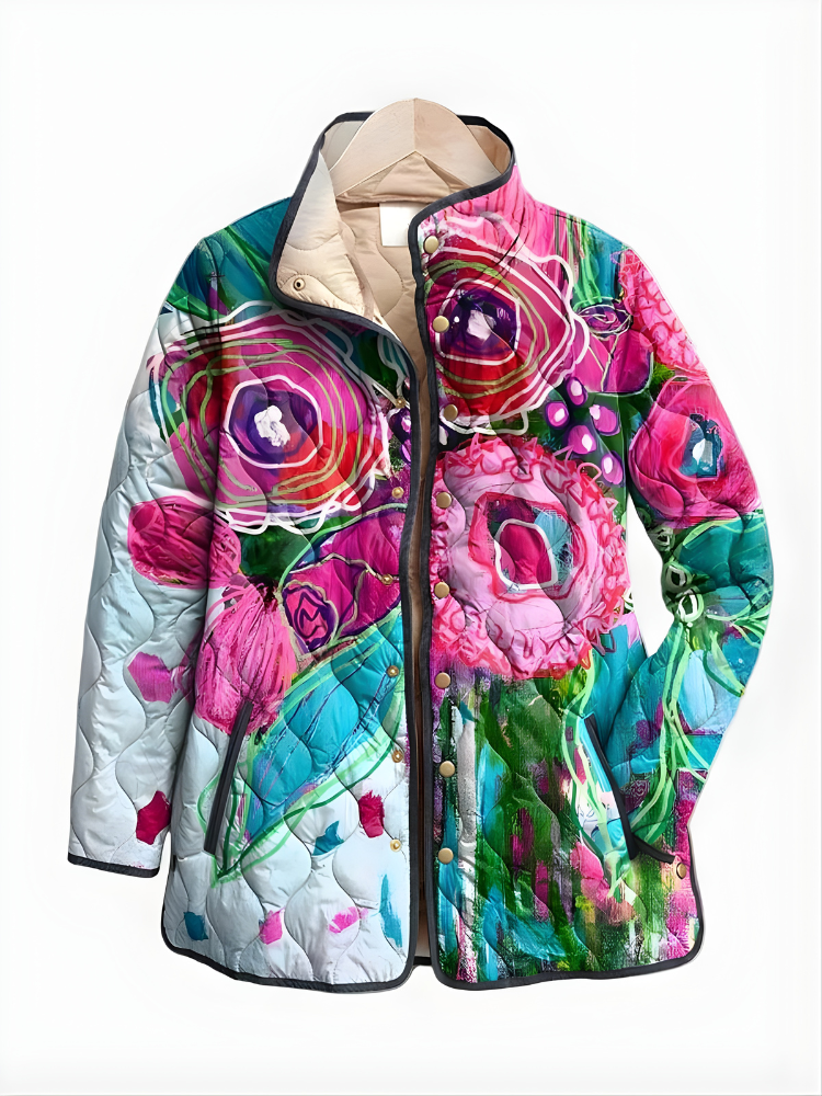 Isabella™ | Elegant Floral Pattern Jacket - Rosalie and Grace