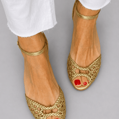 Isadora Woven Gold Sandals - Rosalie and Grace