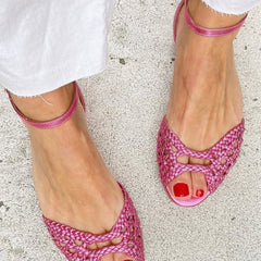 Isadora Woven Gold Sandals - Rosalie and Grace