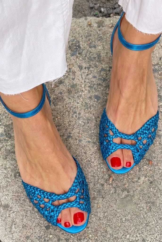 Isadora Woven Gold Sandals - Rosalie and Grace