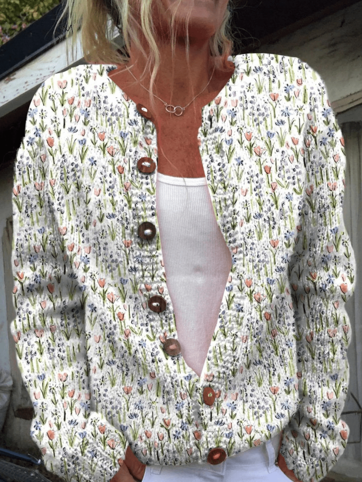 IVADELLE™ - VINTAGE FLORAL KNIT CARDIGAN - Rosalie and Grace