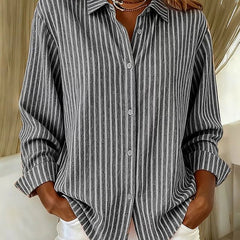 Jacqueline™ | Striped Button-Down Shirt - Rosalie and Grace