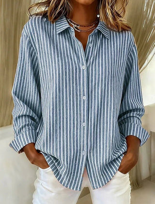 Jacqueline™ | Striped Button-Down Shirt - Rosalie and Grace