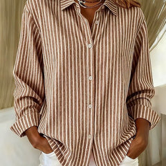 Jacqueline™ | Striped Button-Down Shirt - Rosalie and Grace