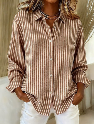 Jacqueline™ | Striped Button-Down Shirt - Rosalie and Grace