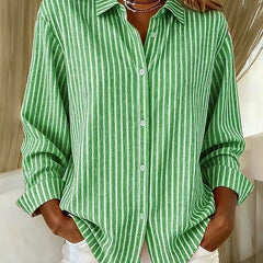 Jacqueline™ | Striped Button-Down Shirt - Rosalie and Grace