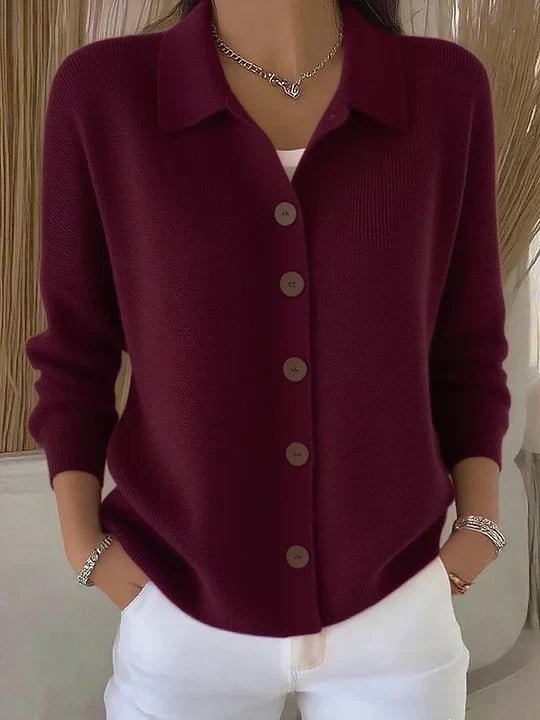Josephine™ | Button-Front Collared Cardigan - Rosalie and Grace