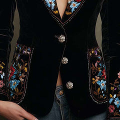 Julia™ Elegant Floral Embroidered Blazer - Rosalie and Grace