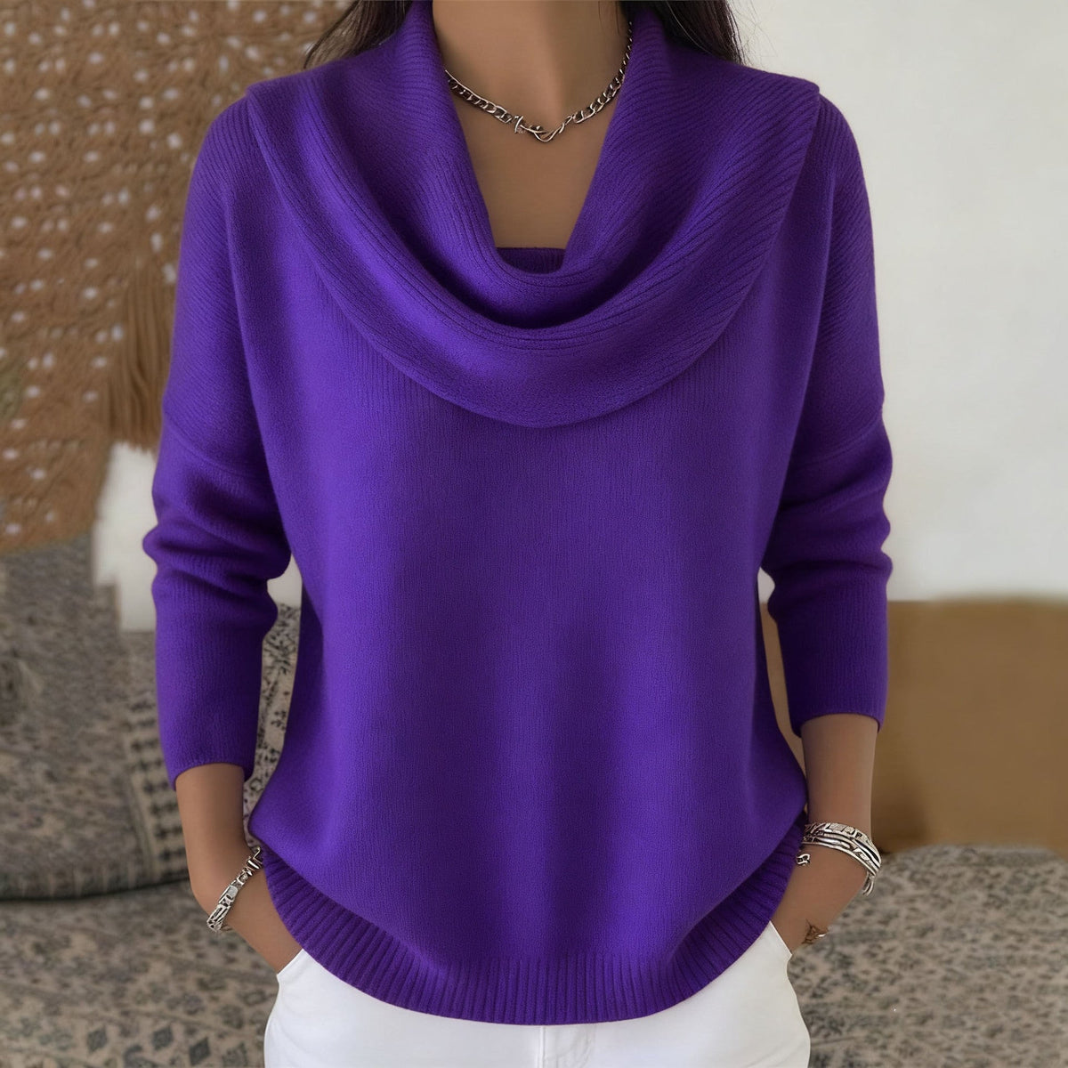 Juliette™ | Cowl Neck Sweater - Rosalie and Grace