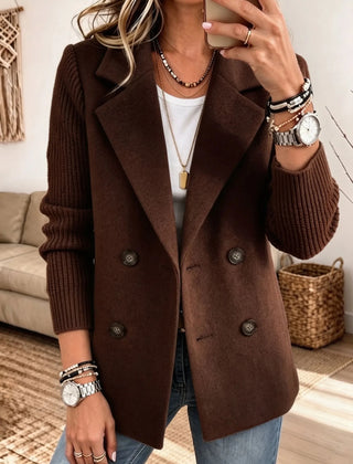 Kiah™ Elegant Cozy Knit Sleeve Blazer - Rosalie and Grace