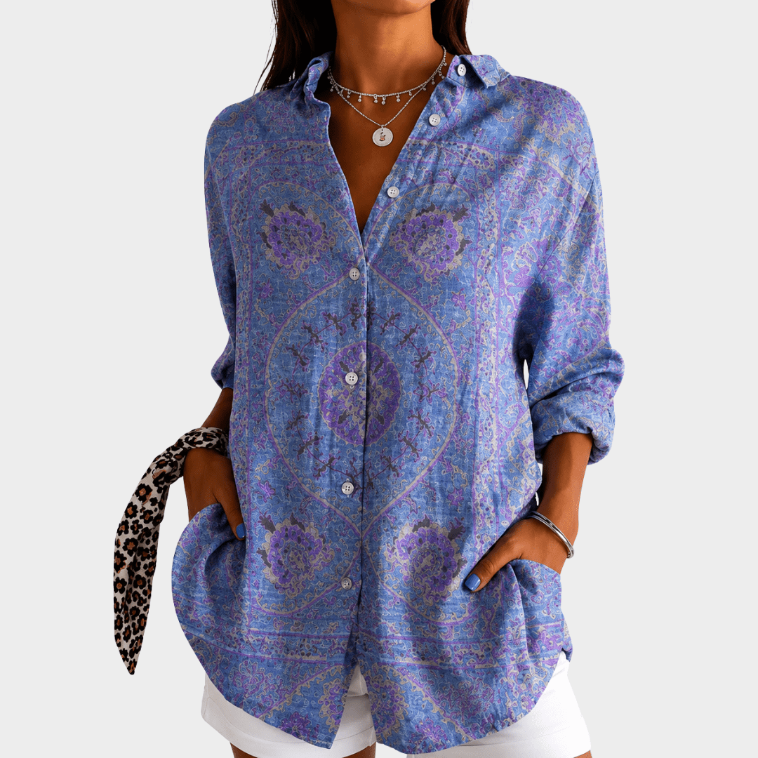 Lavender Mosaic Grace Blouse - Rosalie and Grace