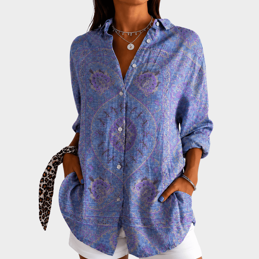 Lavender Mosaic Grace Blouse - Rosalie and Grace