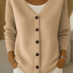 Laverne™ | Quilted Button-Front Cardigan - Rosalie and Grace