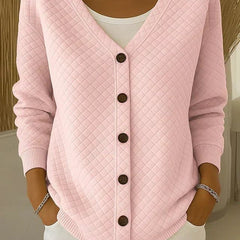 Laverne™ | Quilted Button-Front Cardigan - Rosalie and Grace