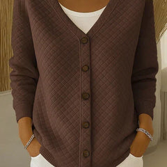 Laverne™ | Quilted Button-Front Cardigan - Rosalie and Grace