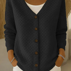 Laverne™ | Quilted Button-Front Cardigan - Rosalie and Grace