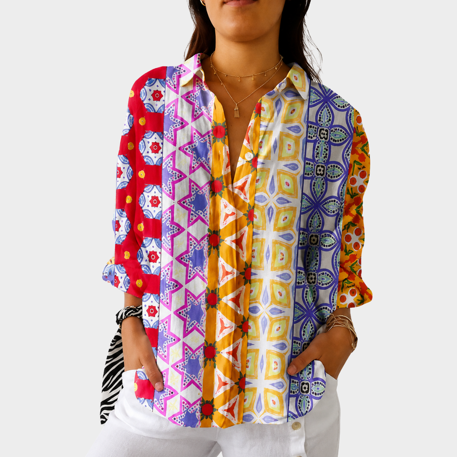 Light and colorful blouse with print - Rosalie and Grace