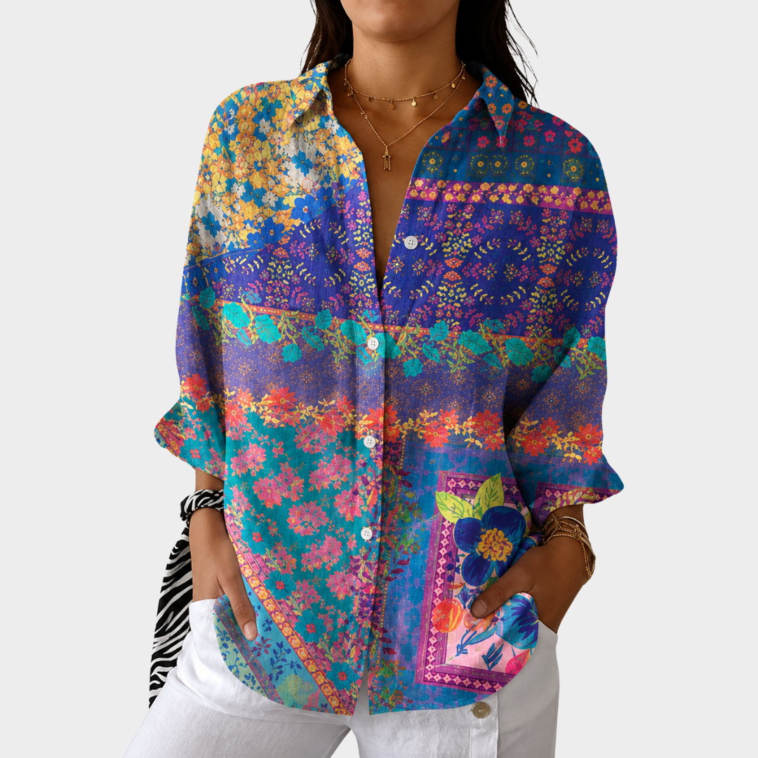 Light and Colorful Blouse with Print - Rosalie and Grace